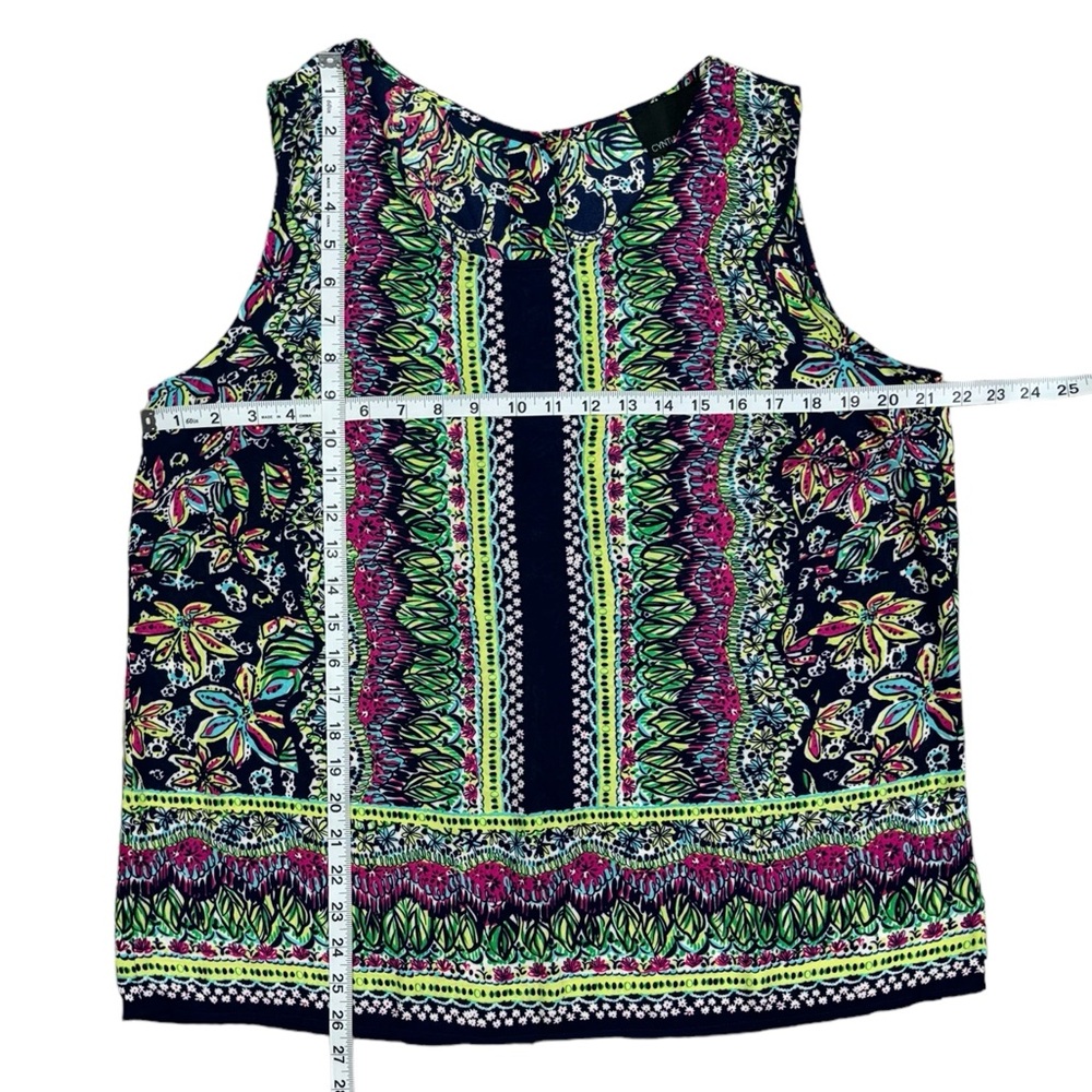 Like New Cynthia Rowley Sleeveless Floral Top XL - Picture 8 of 14